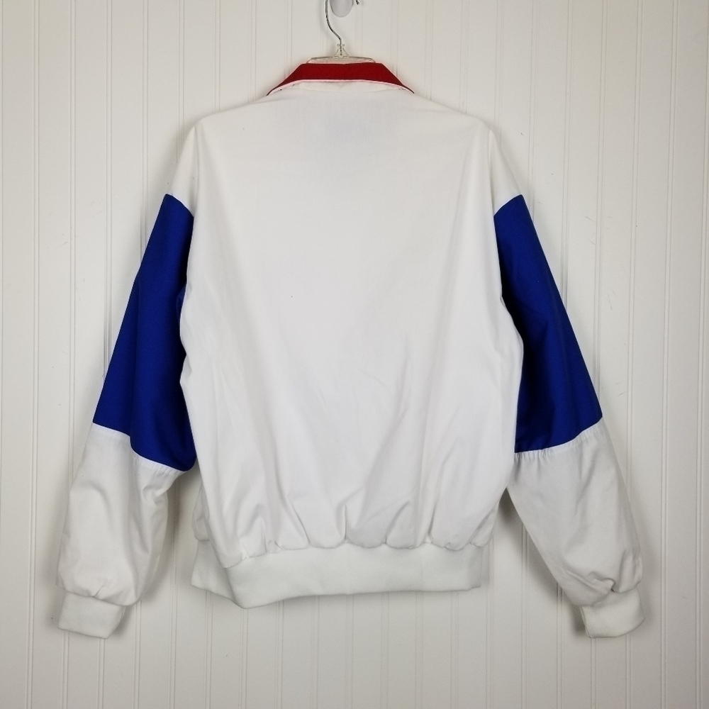 Dunbrooke Windbreaker Men's Size Large Vintage USA Made Full Zip Red White Blue - Picture 2 of 9